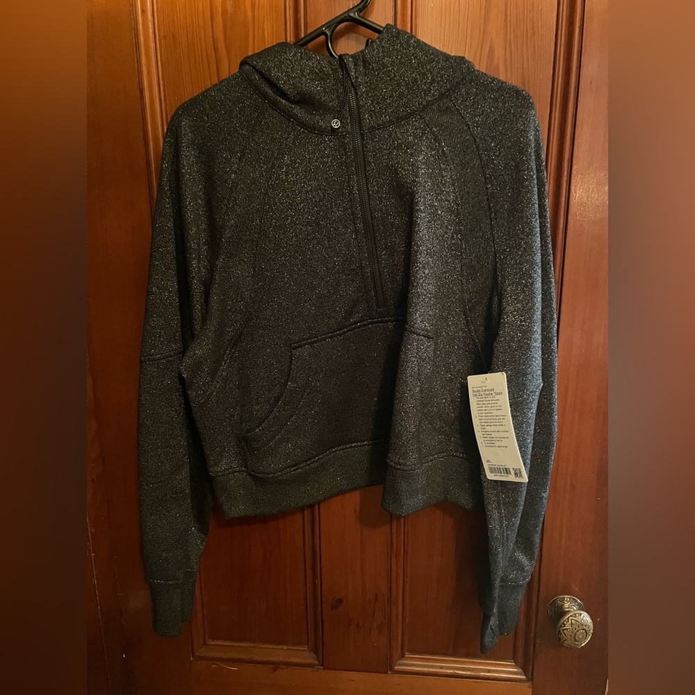 NWT lululemon Scuba Oversized Half-Zip Hoodie *Spark Black/Silver M/L